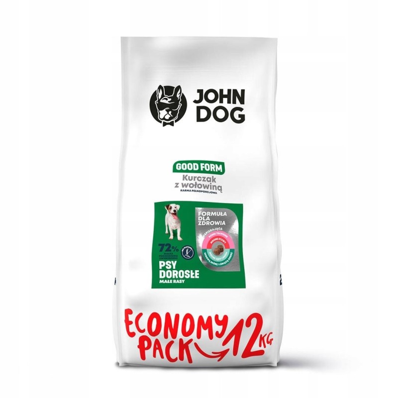 JOHN DOG Good Form Small breeds Chicken with beef - dry dog food - 12kg