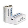 Rechargeable battery everActive 6F22/9V Li-ion 550 mAh with USB TYPE C Rechargeable battery everActive 6F22/9V Li-ion 550 mAh with USB TYPE C