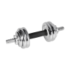 REBEL ACTIVE Chrome Adjustable Dumbbells in a Case 15 kg with Barbell