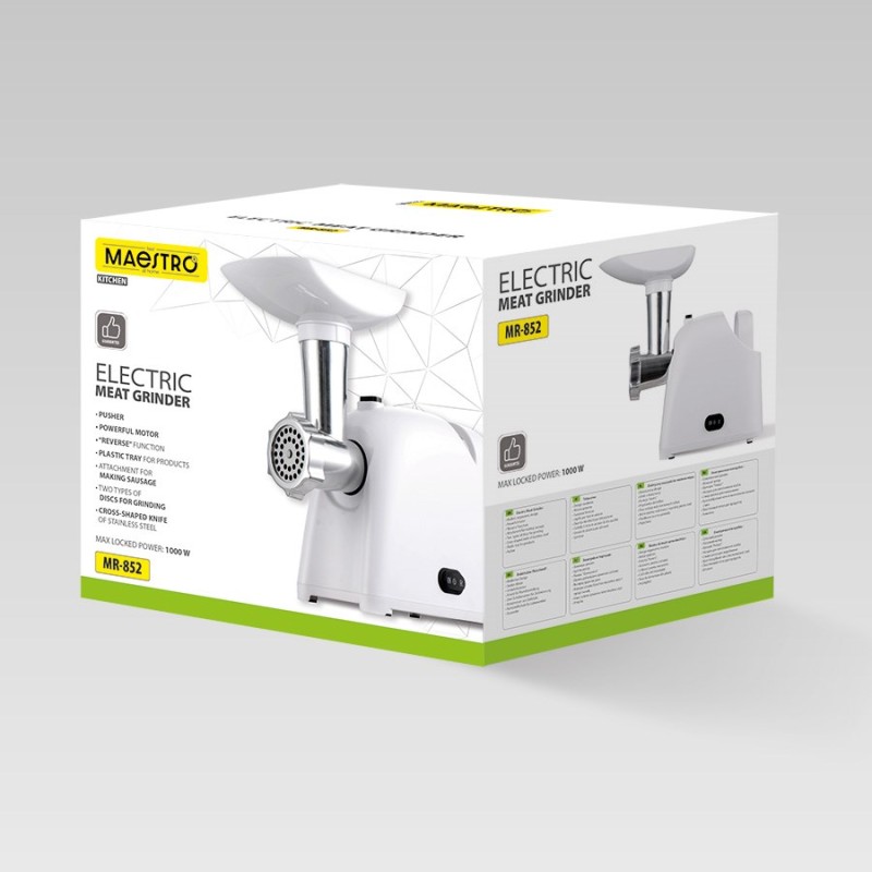 MAESTRO MR-852 Meat Grinder 1000 W White