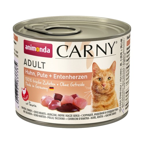ANIMONDA Carny Adult flavour: chicken. turkey. duck hearts - wet cat food - 200g ANIMONDA Carny Adult flavour: chicken. turkey. duck hearts - wet cat food - 200g