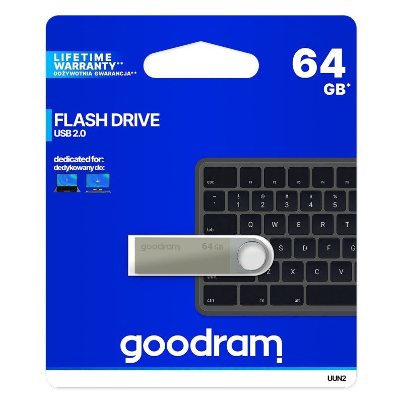Goodram UUN2 USB 2.0 USB flash drive 64 GB USB Type-A Silver
