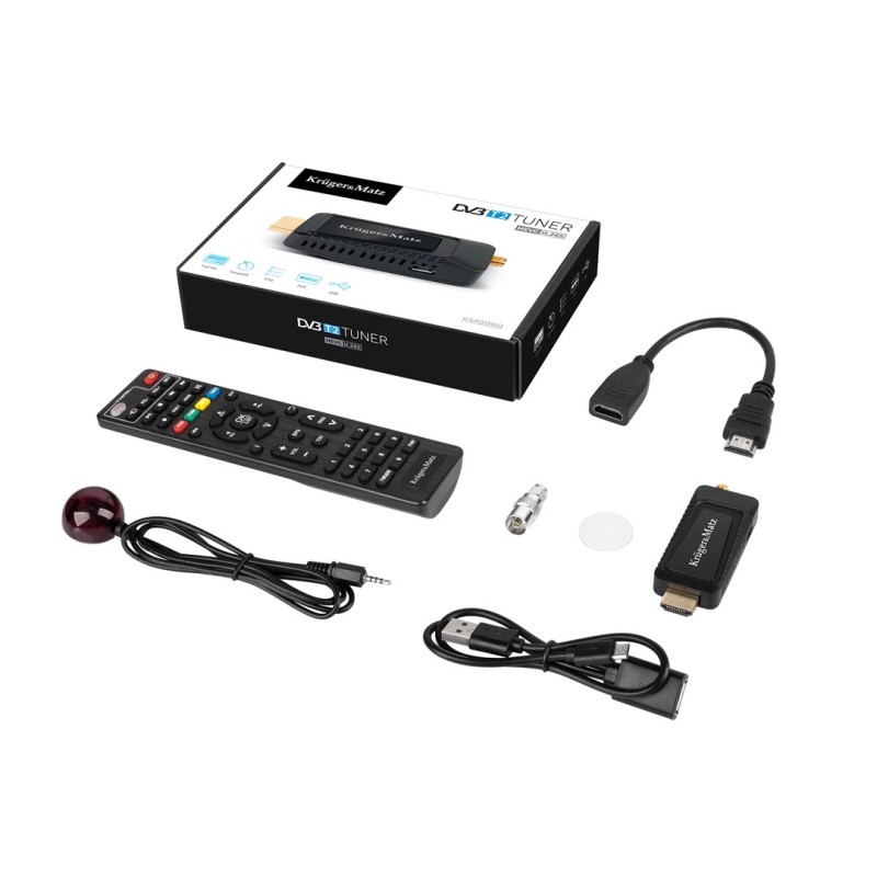 KRUGER & MATZ mini Tuner DVB-T2 H.265 HEVC KM9999 KRUGER & MATZ mini Tuner DVB-T2 H.265 HEVC KM9999