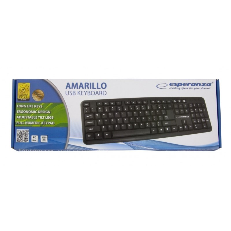 Esperanza EK134 keyboard USB Black Esperanza EK134 keyboard USB Black
