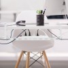 Maclean under-desk cable organizer, max. load 5kg, max. 728mm, white, MC-103 W Maclean under-desk cable organizer, max. load 5kg, max. 728mm, white, MC-103 W