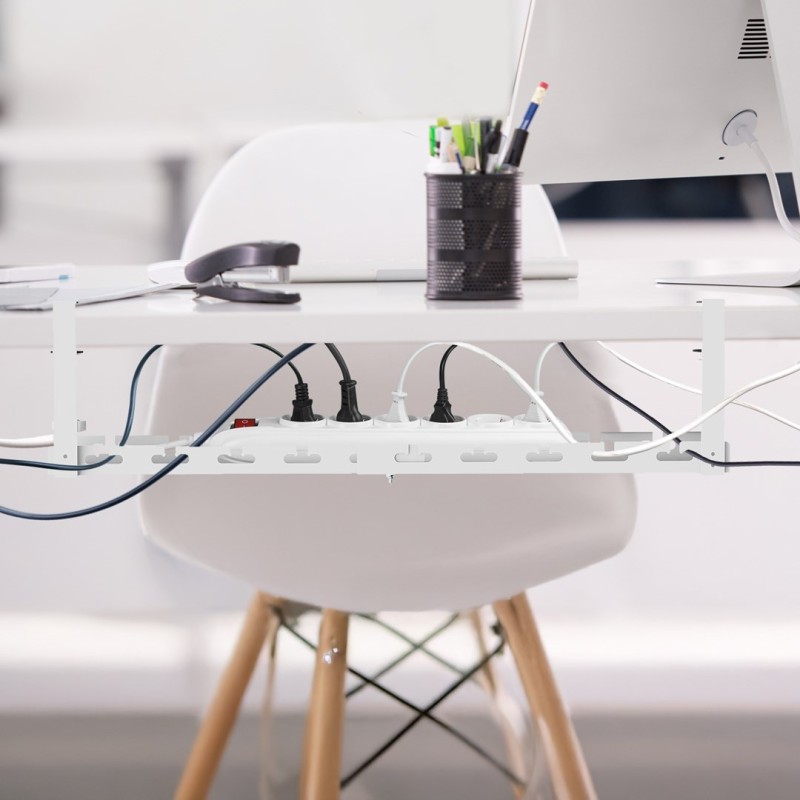 Maclean under-desk cable organizer, max. load 5kg, max. 728mm, white, MC-103 W Maclean under-desk cable organizer, max. load 5kg, max. 728mm, white, MC-103 W
