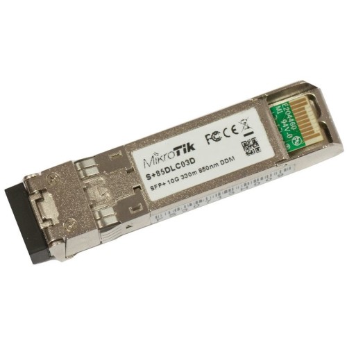 Mikrotik S+85DLC03D network transceiver module Fiber optic 10000 Mbit/s SFP+ 850 nm Mikrotik S+85DLC03D network transceiver module Fiber optic 10000 Mbit/s SFP+ 850 nm