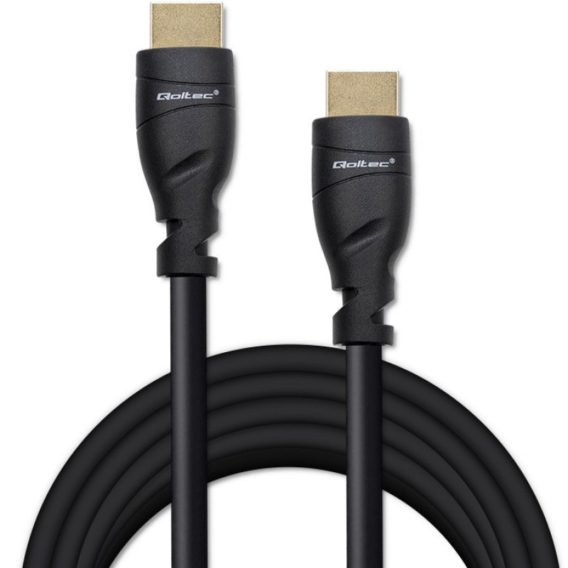 Qoltec 50353 HDMI v2.1 Cable Ultra high speed 8K | 60Hz | 26AWG | GOLD | 5m Qoltec 50353 HDMI v2.1 Cable Ultra high speed 8K | 60Hz | 26AWG | GOLD | 5m