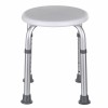 Round aluminium shower stool Round aluminium shower stool