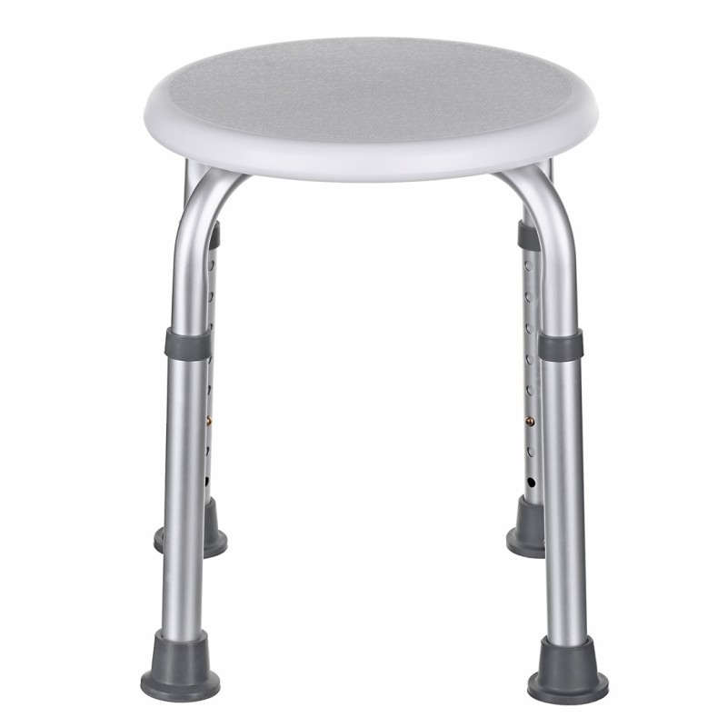 Round aluminium shower stool Round aluminium shower stool
