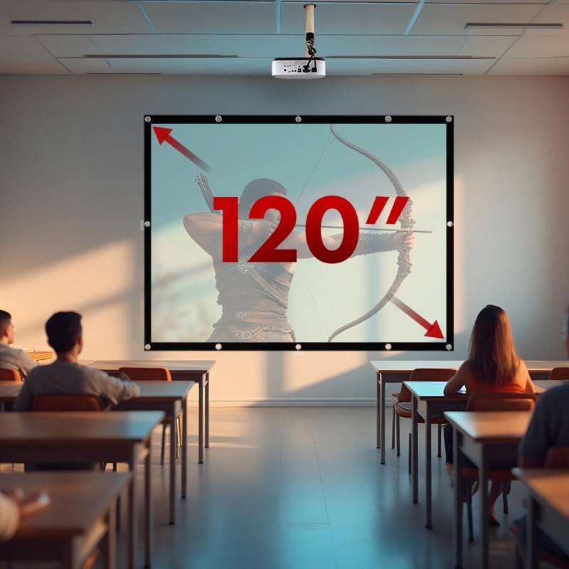 Maclean projection screen, 120