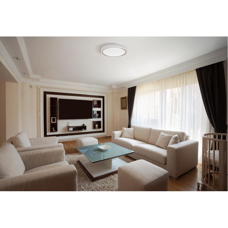 Modern LED ceiling plafond Activejet VERDI White/Gold 23W Modern LED ceiling plafond Activejet VERDI White/Gold 23W