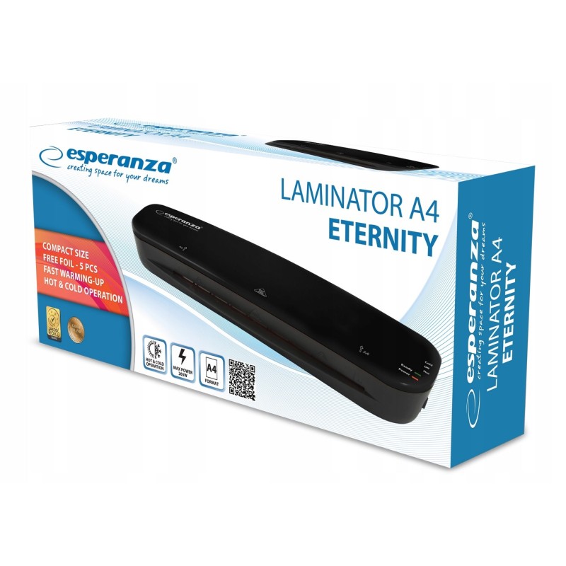 Esperanza EFL002 laminator Cold/hot laminator 250 mm/min Black Esperanza EFL002 laminator Cold/hot laminator 250 mm/min Black