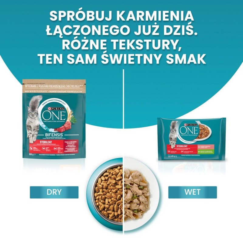 PURINA One Bifensis Sterilcat Beef - dry cat food - 800 g