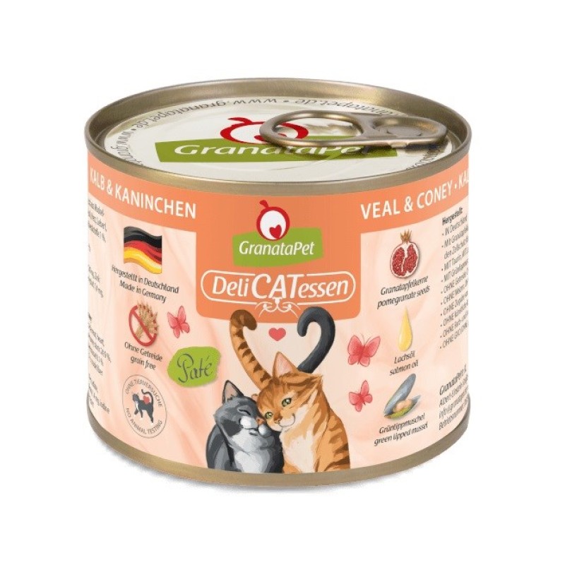 GRANATAPET DeliCATessen Veal and coney - wet cat food - 200g GRANATAPET DeliCATessen Veal and coney - wet cat food - 200g