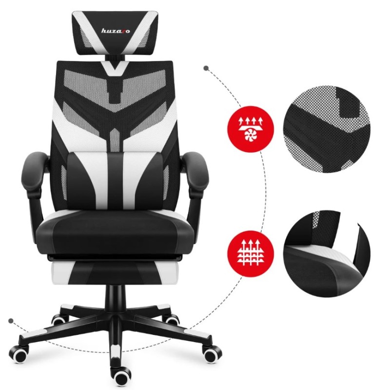 Huzaro Combat 5.0 White gaming chair Huzaro Combat 5.0 White gaming chair
