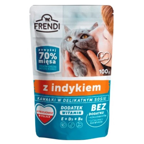 FRENDI Pieces in turkey sauce - wet cat food - 100 g FRENDI Pieces in turkey sauce - wet cat food - 100 g