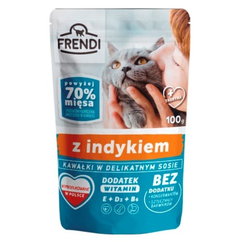FRENDI Pieces in turkey sauce - wet cat food - 100 g FRENDI Pieces in turkey sauce - wet cat food - 100 g