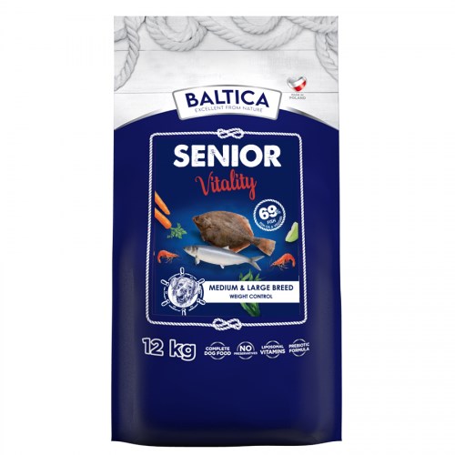 BALTICA Excellent Senior Vitality Baltic fish Medium and large breeds - dry dog food - 12kg BALTICA Excellent Senior Vitality Baltic fish Medium and large breeds - dry dog food - 12kg