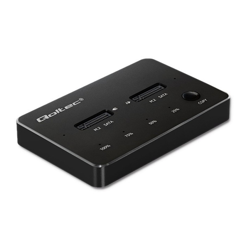 Qoltec 50310 Drive docking station 2x SSD M.2 SATA | NGFF | USB Type C Qoltec 50310 Drive docking station 2x SSD M.2 SATA | NGFF | USB Type C