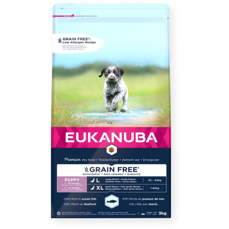 EUKANUBA Premium Grain Free Puppy Medium & Large Ocean fish - dry dog food - 3kg EUKANUBA Premium Grain Free Puppy Medium & Large Ocean fish - dry dog food - 3kg