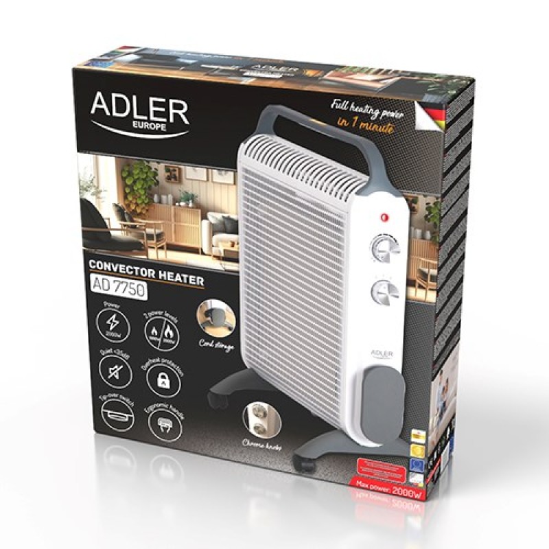Convection heater Adler AD 7750 White Convection heater Adler AD 7750 White
