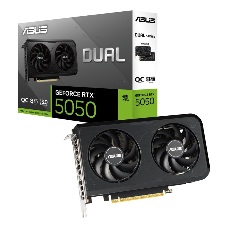 ASUS Dual NVIDIA GeForce RTX 5050 8 GB OC graphics card ASUS Dual NVIDIA GeForce RTX 5050 8 GB OC graphics card
