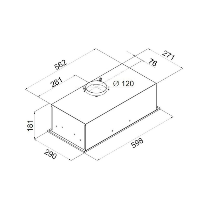 Ciarko SL-BOX Glass 350 m3/h Built-in Black Ciarko SL-BOX Glass 350 m3/h Built-in Black