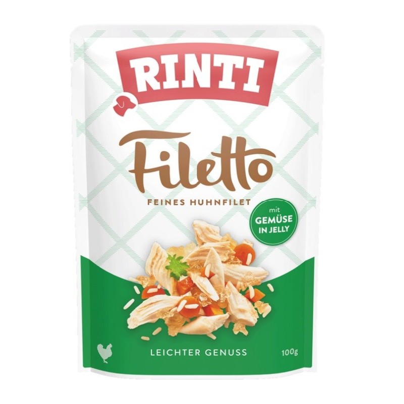 RINTI Filetto Chicken fillet with vegetables - wet dog food - 100g RINTI Filetto Chicken fillet with vegetables - wet dog food - 100g
