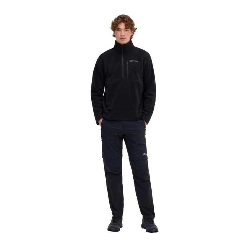 Berghaus Prism Half Zip Polartec® Fleece - men's fleece sweatshirt, size L (black)