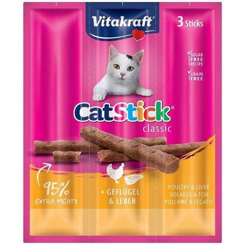 VITAKRAFT CatStick Mini with poultry and liver - cat treats - 3 pcs VITAKRAFT CatStick Mini with poultry and liver - cat treats - 3 pcs