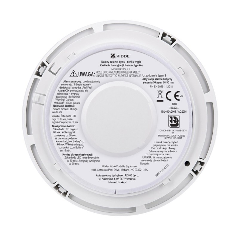 Dual smoke and carbon monoxide detector K10SCO Dual smoke and carbon monoxide detector K10SCO