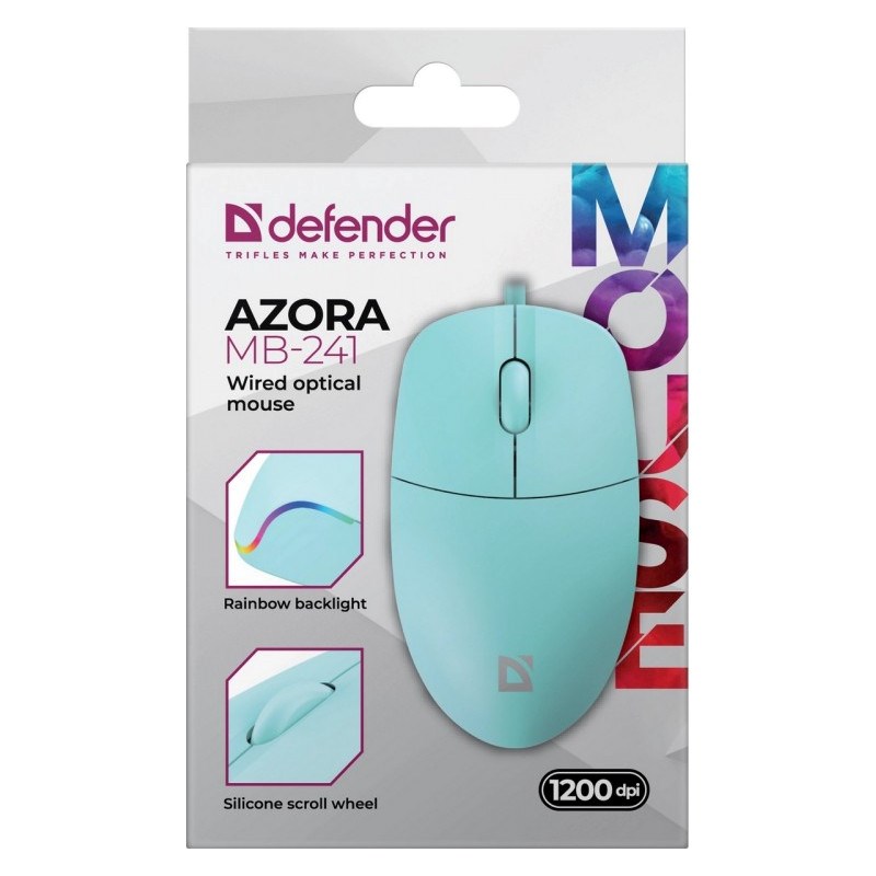 WIRED MOUSE DEFENDER AZORA MB-241 RF MINT 1200dpi 3P WIRED MOUSE DEFENDER AZORA MB-241 RF MINT 1200dpi 3P