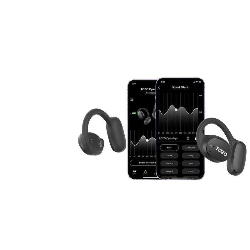 TOZO OpenEgo True Wireless Stereo (TWS) Kostne USB Type-C Bluetooth Headset Black TOZO OpenEgo True Wireless Stereo (TWS) Kostne USB Type-C Bluetooth Headset Black