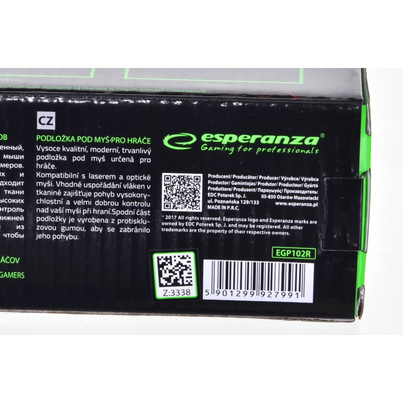 Esperanza EGP101R mouse pad Gaming mouse pad Black Esperanza EGP101R mouse pad Gaming mouse pad Black