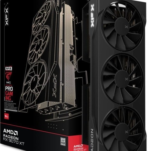 Graphics card. XFX Swift RX 9070XT 3-FAN Gaming E. 16G Graphics card. XFX Swift RX 9070XT 3-FAN Gaming E. 16G