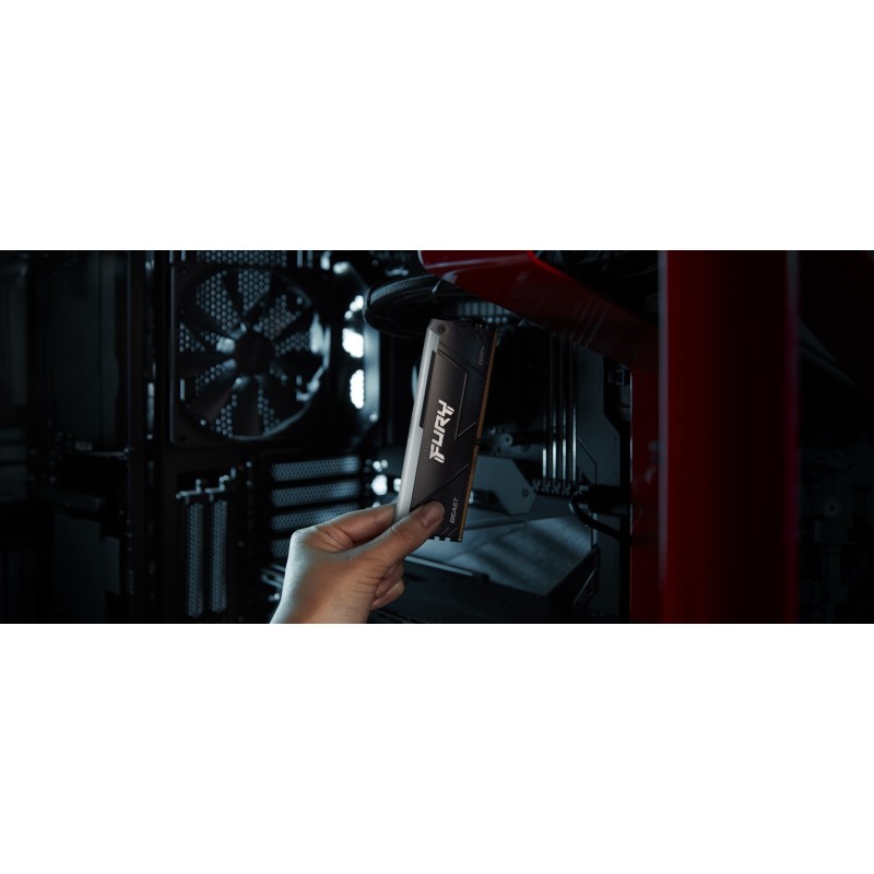 Kingston Technology FURY Beast 32GB 3200MT/s DDR4 CL16 DIMM (Kit of 2) 1Gx8 RGB Kingston Technology FURY Beast 32GB 3200MT/s DDR4 CL16 DIMM (Kit of 2) 1Gx8 RGB