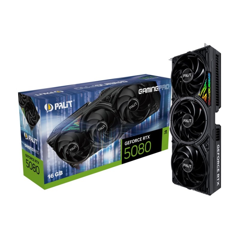 Palit GeForce RTX 5080 GamingPro NVIDIA 16 GB GDDR7 Palit GeForce RTX 5080 GamingPro NVIDIA 16 GB GDDR7