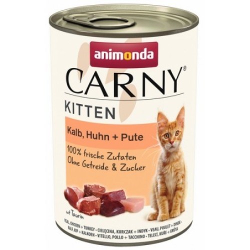 ANIMONDA Carny Kitten Veal Chicken Turkey - wet cat food - 400g ANIMONDA Carny Kitten Veal Chicken Turkey - wet cat food - 400g
