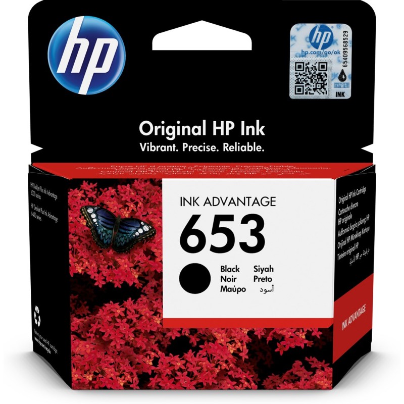 HP 653 1 pc(s) Original Standard Yield Black HP 653 1 pc(s) Original Standard Yield Black