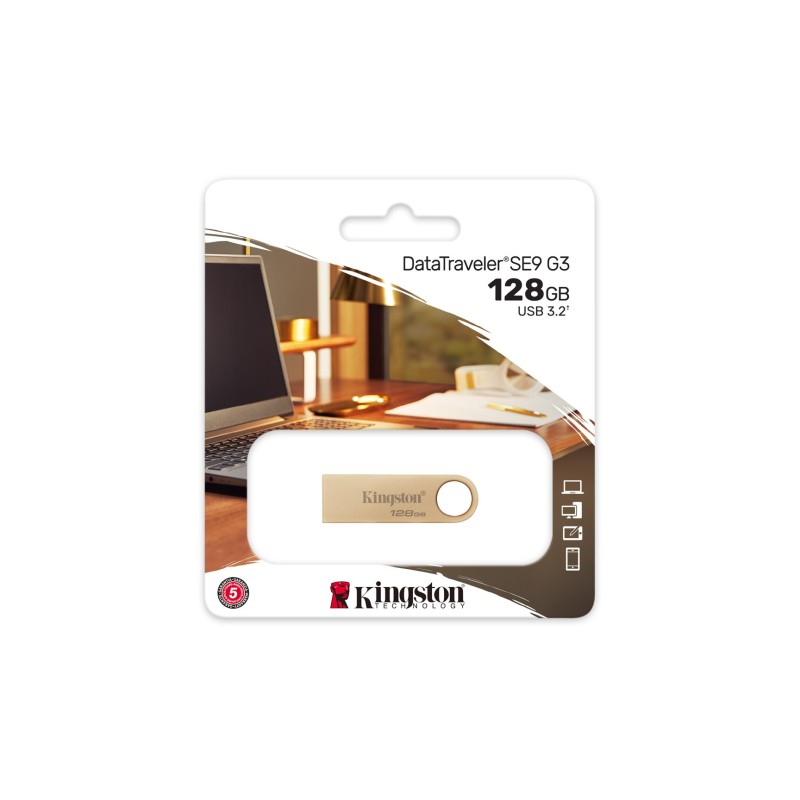 Kingston Technology DataTraveler 128GB 220MB/s Metal USB 3.2 Gen 1 SE9 G3 Kingston Technology DataTraveler 128GB 220MB/s Metal USB 3.2 Gen 1 SE9 G3