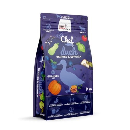 SYTA MICHA Chef Duck, berries and spinach - dry dog food - 9kg SYTA MICHA Chef Duck, berries and spinach - dry dog food - 9kg