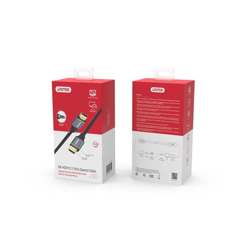 UNITEK 8K HDMI 2.1 Ultra Speed Cable UNITEK 8K HDMI 2.1 Ultra Speed Cable