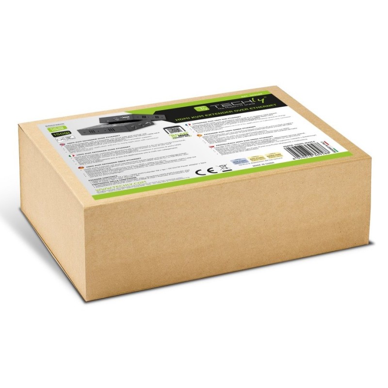 Techly IDATA HDMI-KVM4 KVM extender Transmitter & receiver Techly IDATA HDMI-KVM4 KVM extender Transmitter & receiver