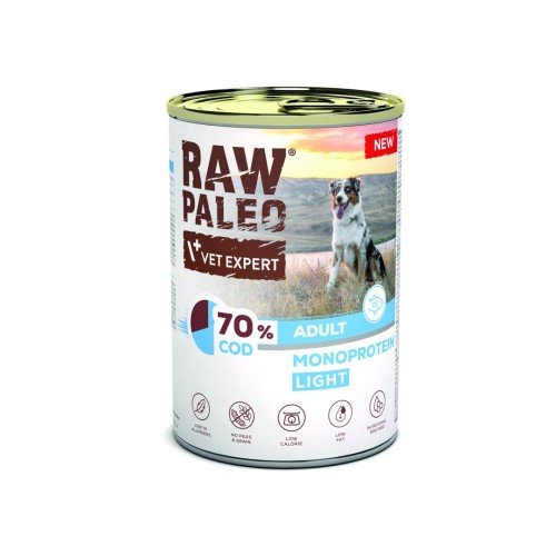 VETEXPERT Raw Paleo Cod Light Monoprotein - wet dog food - 400g