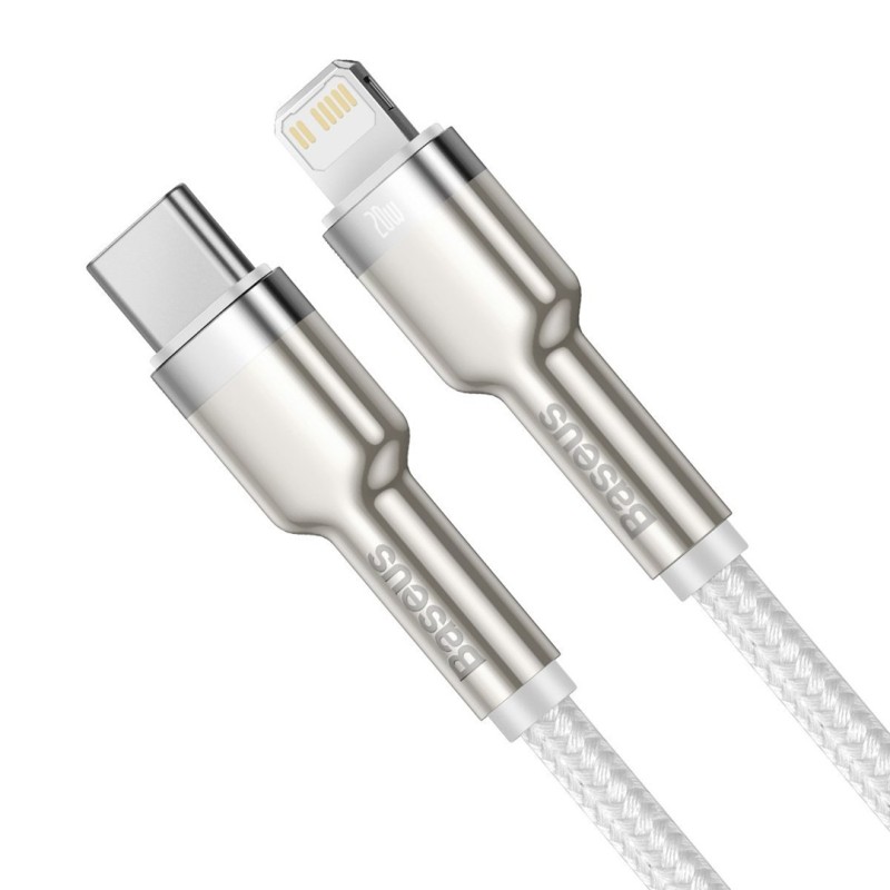 USB-C cable to Lightning Baseus Cafule, White, Power Delivery, 20W, 1m (white) USB-C cable to Lightning Baseus Cafule, White, Power Delivery, 20W, 1m (white)