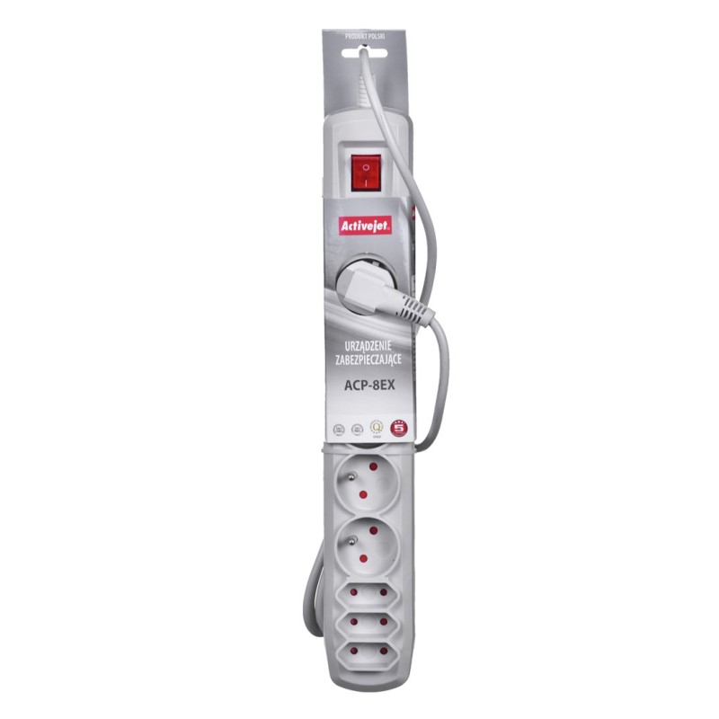 Activejet APN-8G/5M-GR power strip with cord Activejet APN-8G/5M-GR power strip with cord