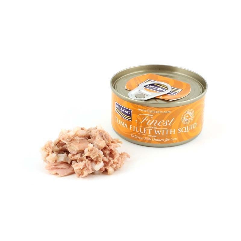 FISH4CATS Tuna fillet with squid - wet cat food - 70g FISH4CATS Tuna fillet with squid - wet cat food - 70g