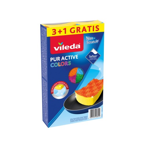 Sponge Vileda Pur Active Colors 4 pc(s) Sponge Vileda Pur Active Colors 4 pc(s)