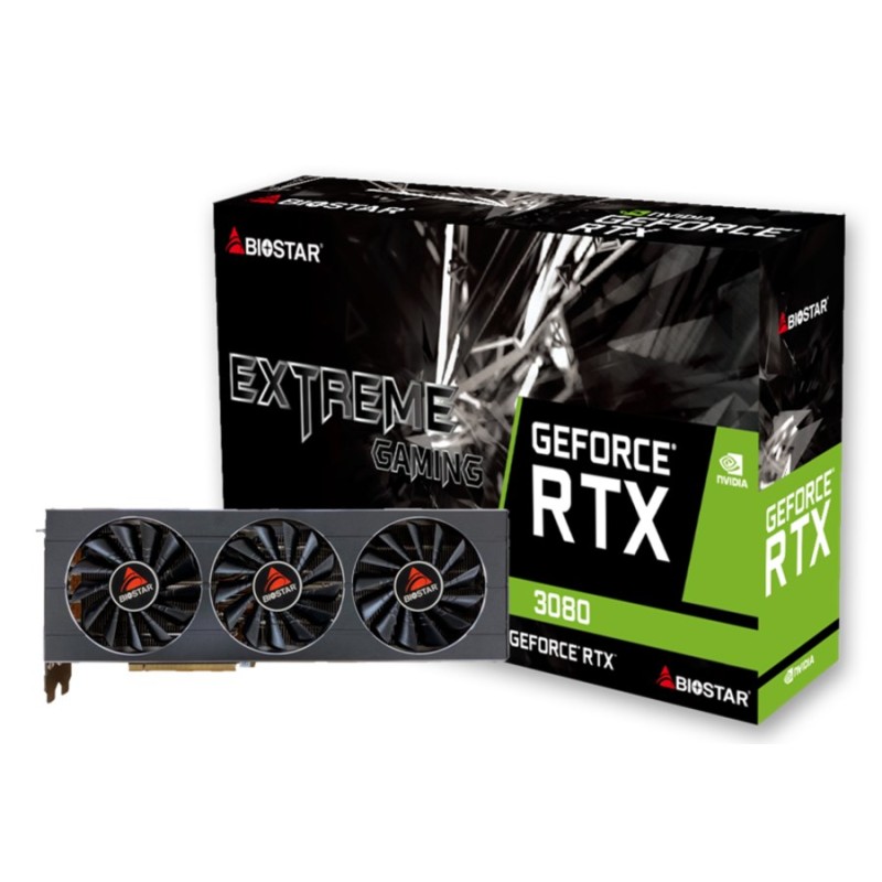BIOSTAR GeForce RTX 3080 10GB graphics card (VN3816RMT3) BIOSTAR GeForce RTX 3080 10GB graphics card (VN3816RMT3)